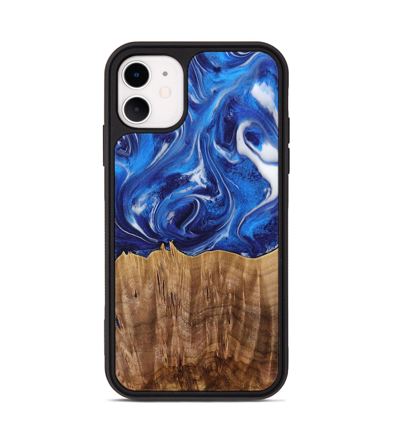 iPhone 11 Wood Phone Case - Weringh (Blue, 731310)