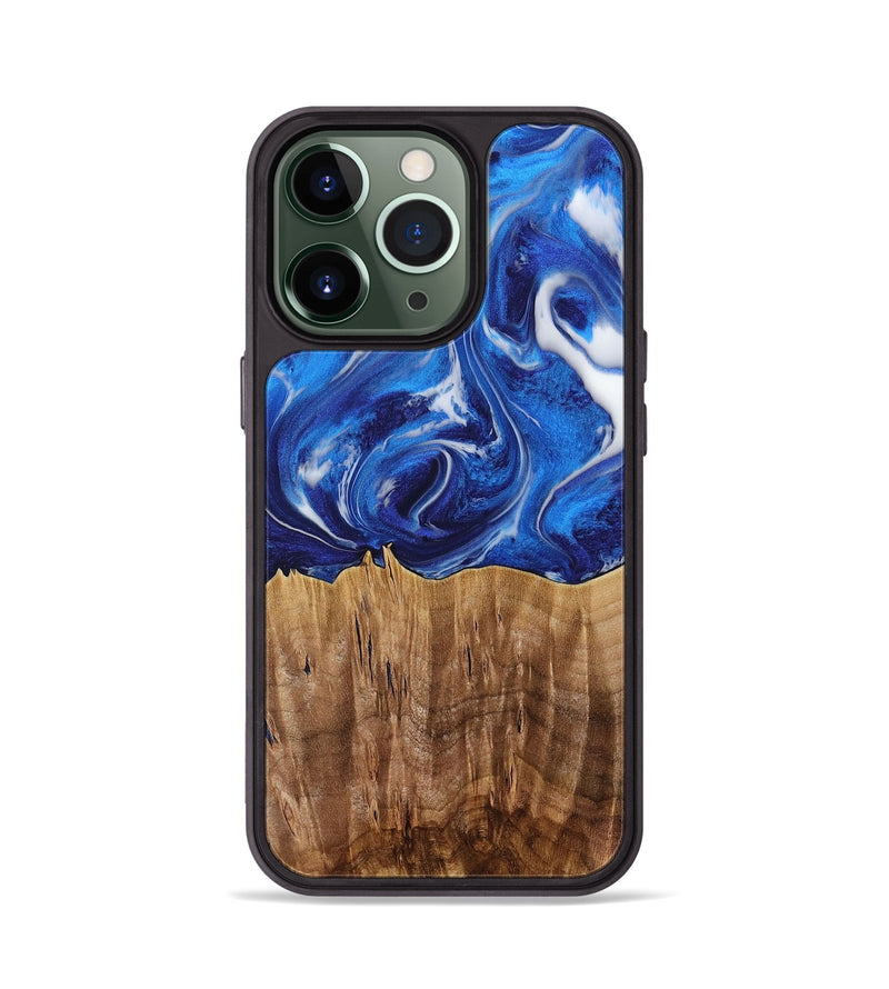 iPhone 13 Pro Wood Phone Case - Weringh (Blue, 731310)