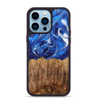 iPhone 14 Pro Max Wood Phone Case - Weringh (Blue, 731310)