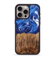 iPhone 15 Pro Max Wood Phone Case - Weringh (Blue, 731310)