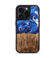 iPhone 16 Pro Wood Phone Case - Weringh (Blue, 731310)