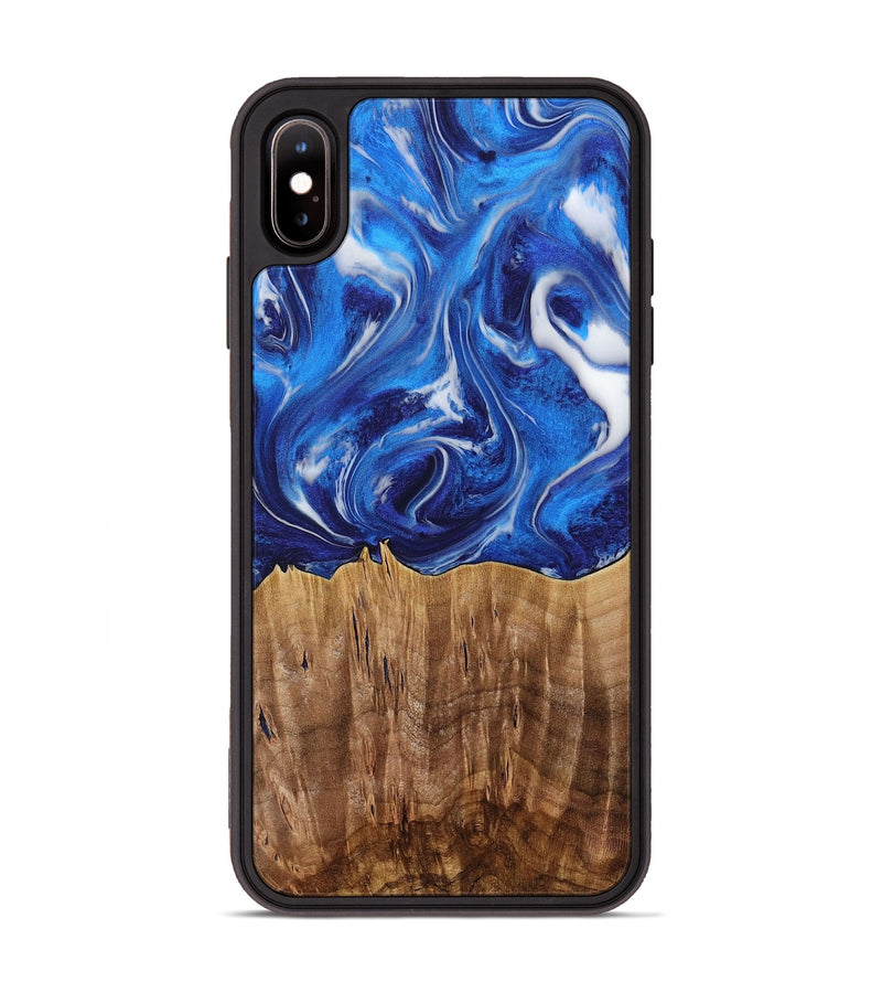 iPhone Xs Max Wood Phone Case - Weringh (Blue, 731310)