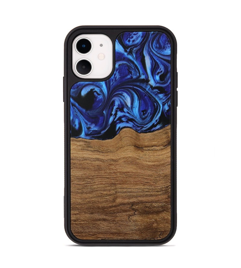 iPhone 11 Wood Phone Case - Behdad (Blue, 731313)