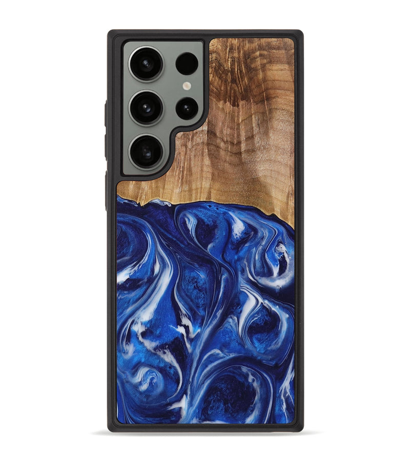 Galaxy S23 Ultra Wood Phone Case - Elissa (Blue, 731315)