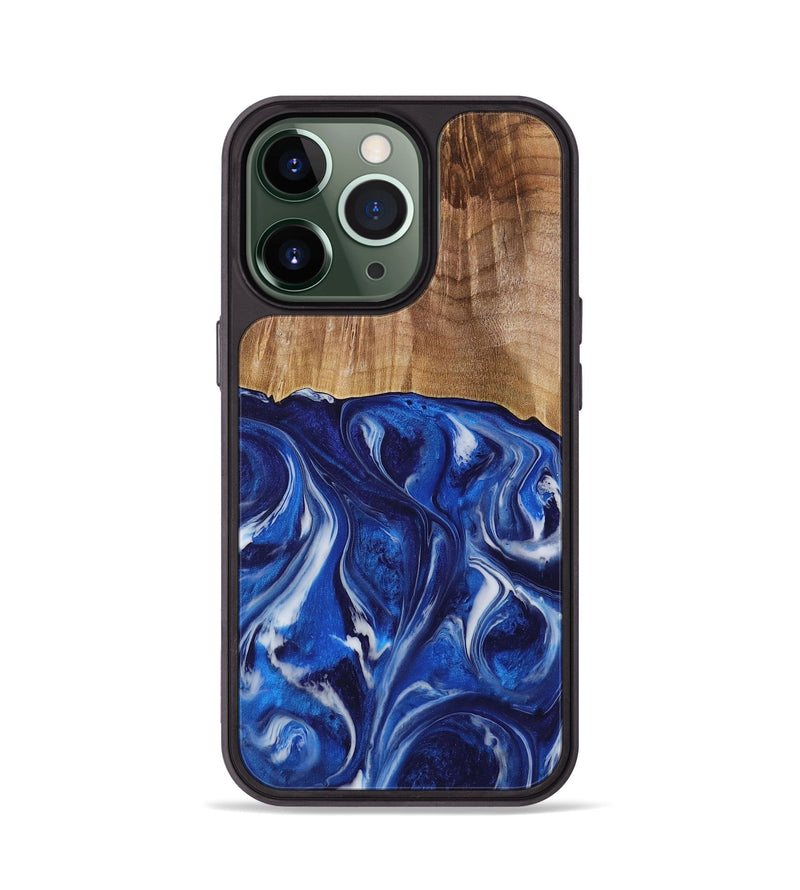 iPhone 13 Pro Wood Phone Case - Elissa (Blue, 731315)