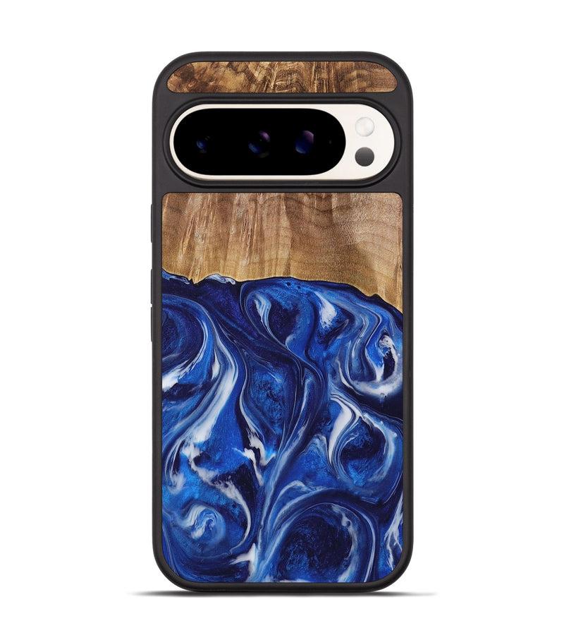 Pixel 9 Wood Phone Case - Elissa (Blue, 731315)