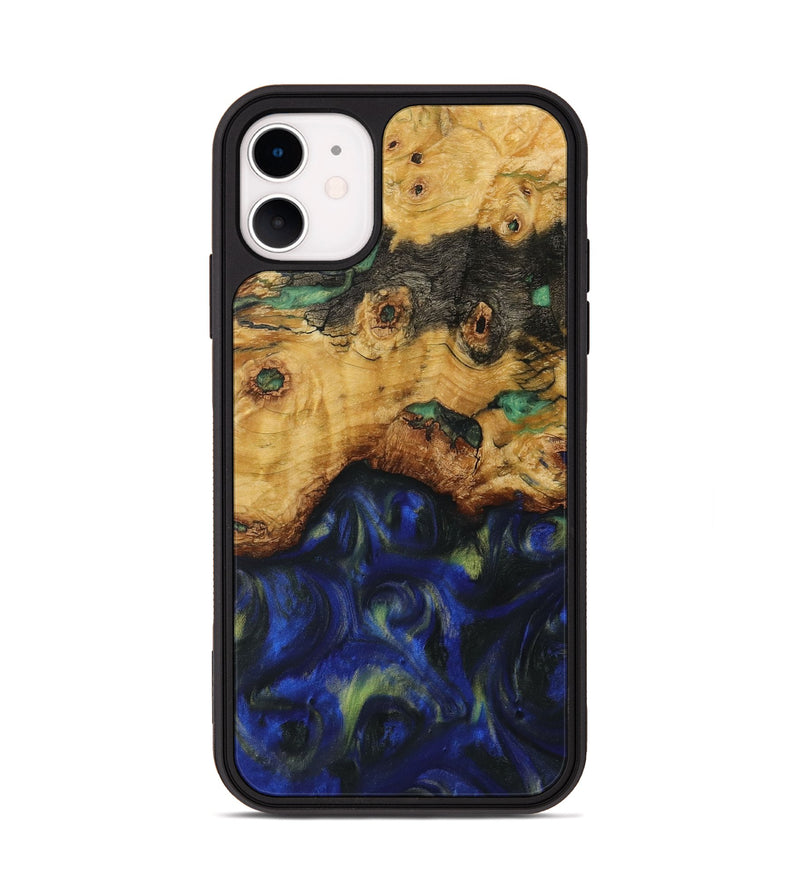 iPhone 11 Wood Phone Case - Nolia (Blue, 731316)