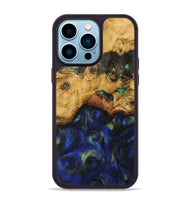 iPhone 14 Pro Max Wood Phone Case - Nolia (Blue, 731316)