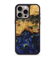 iPhone 15 Pro Max Wood Phone Case - Nolia (Blue, 731316)