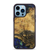 iPhone 14 Pro Max Wood Phone Case - Raju (Blue, 731317)