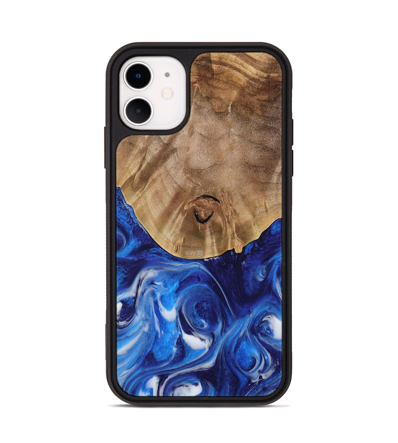 iPhone 11 Wood Phone Case - Arah (Blue, 731321)