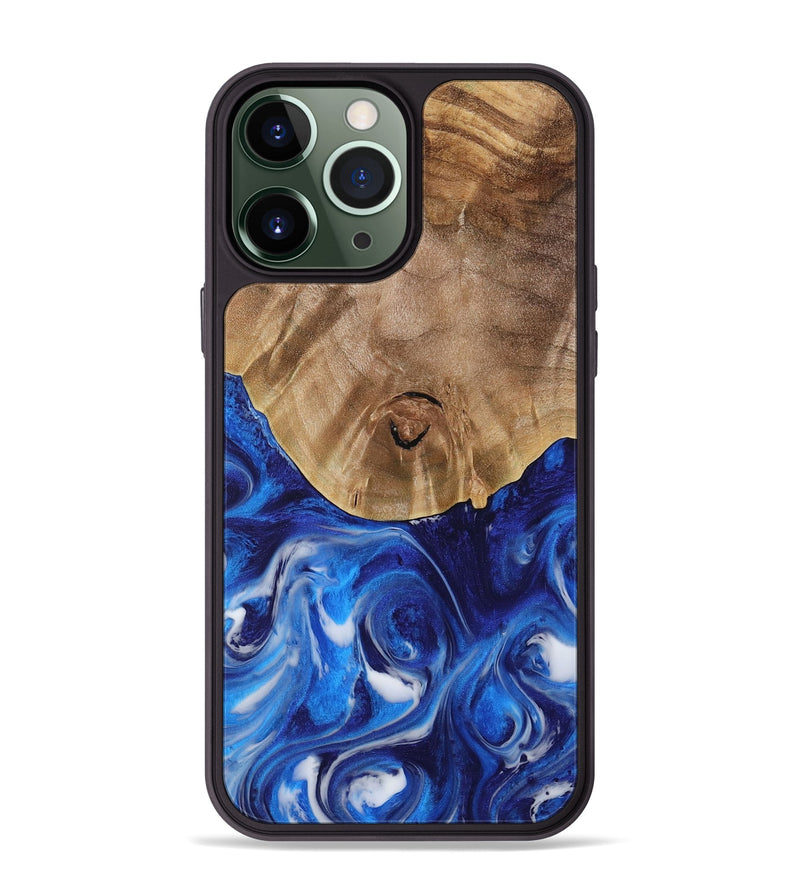 iPhone 13 Pro Max Wood Phone Case - Arah (Blue, 731321)