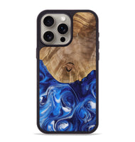 iPhone 15 Pro Max Wood Phone Case - Arah (Blue, 731321)