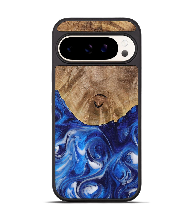 Pixel 9 Wood Phone Case - Arah (Blue, 731321)