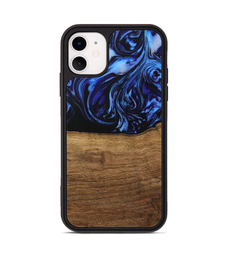 iPhone 11 Wood Phone Case - Auston (Blue, 731323)