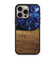 iPhone 15 Pro Max Wood Phone Case - Auston (Blue, 731323)