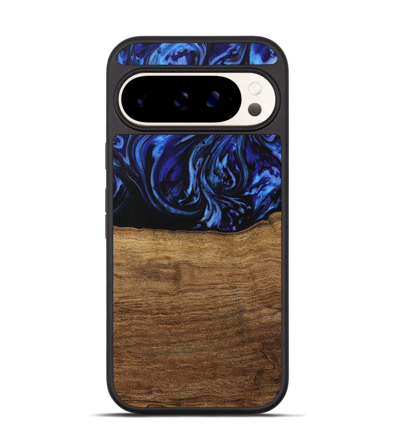 Pixel 9 Wood Phone Case - Auston (Blue, 731323)