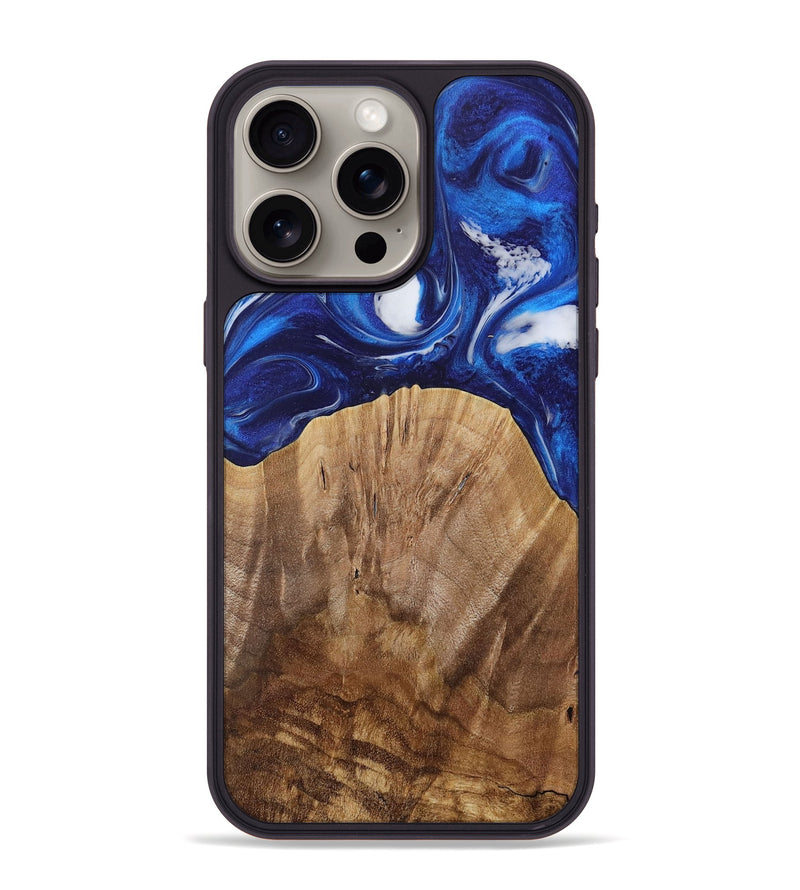 iPhone 15 Pro Max Wood Phone Case - Watson (Blue, 731324)