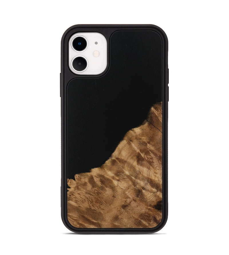 iPhone 11 Wood Phone Case - Aleena (Pure Black, 731325)