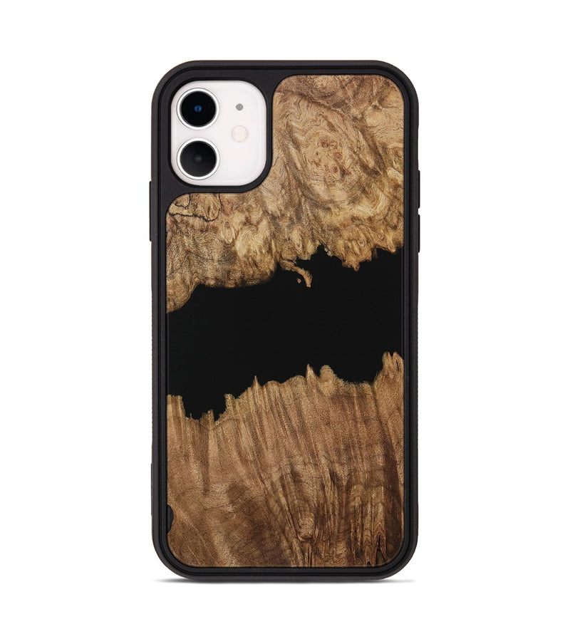 iPhone 11 Wood Phone Case - Ilda (Pure Black, 731328)