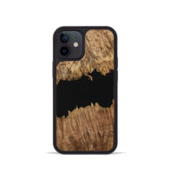 iPhone 12 mini Wood Phone Case - Ilda (Pure Black, 731328)