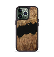 iPhone 13 Pro Wood Phone Case - Ilda (Pure Black, 731328)