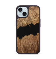 iPhone 15 Wood Phone Case - Ilda (Pure Black, 731328)