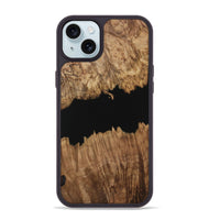 iPhone 15 Plus Wood Phone Case - Ilda (Pure Black, 731328)