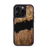 iPhone 15 Pro Wood Phone Case - Ilda (Pure Black, 731328)