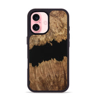 iPhone 16 Wood Phone Case - Ilda (Pure Black, 731328)