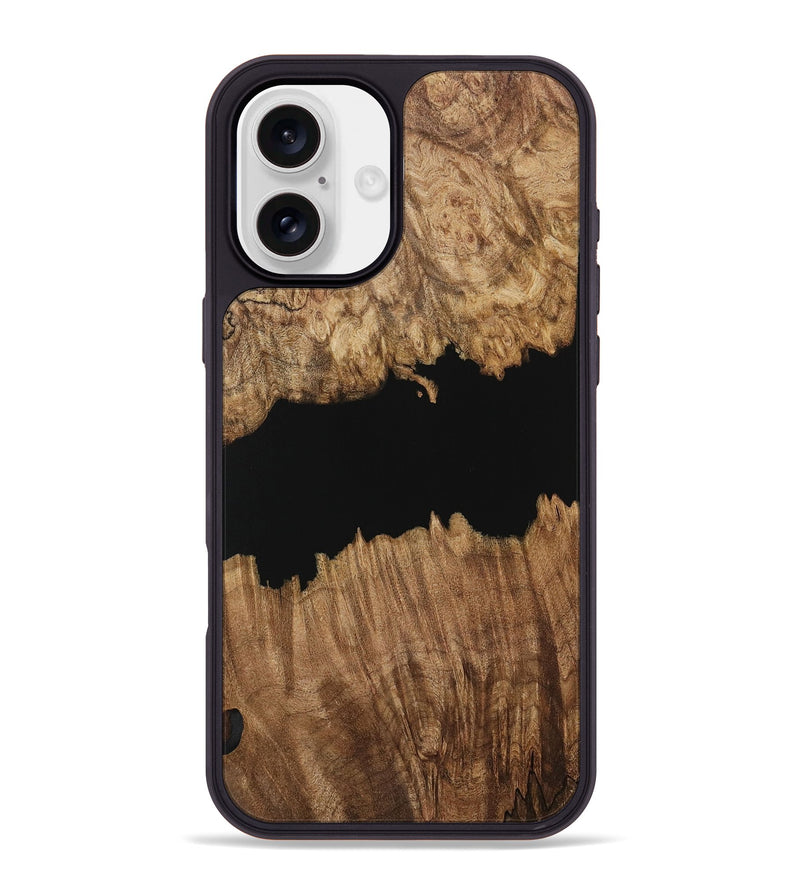 iPhone 16 Plus Wood Phone Case - Ilda (Pure Black, 731328)