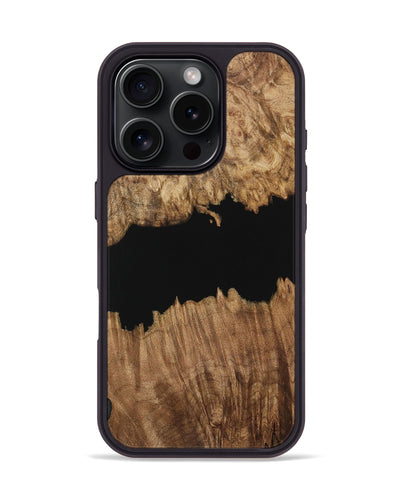 iPhone 16 Pro Wood Phone Case - Ilda (Pure Black, 731328)