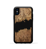 iPhone Xs Wood Phone Case - Ilda (Pure Black, 731328)