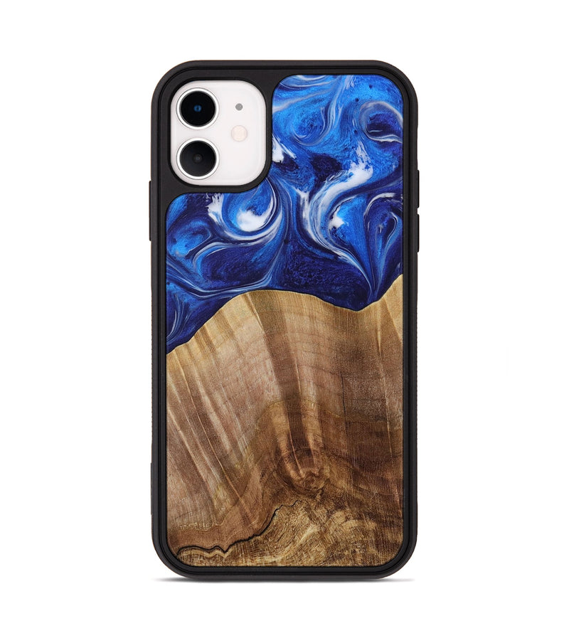 iPhone 11 Wood Phone Case - Novelia (Blue, 731336)