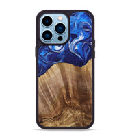 iPhone 14 Pro Max Wood Phone Case - Novelia (Blue, 731336)