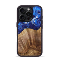 iPhone 16 Pro Wood Phone Case - Novelia (Blue, 731336)