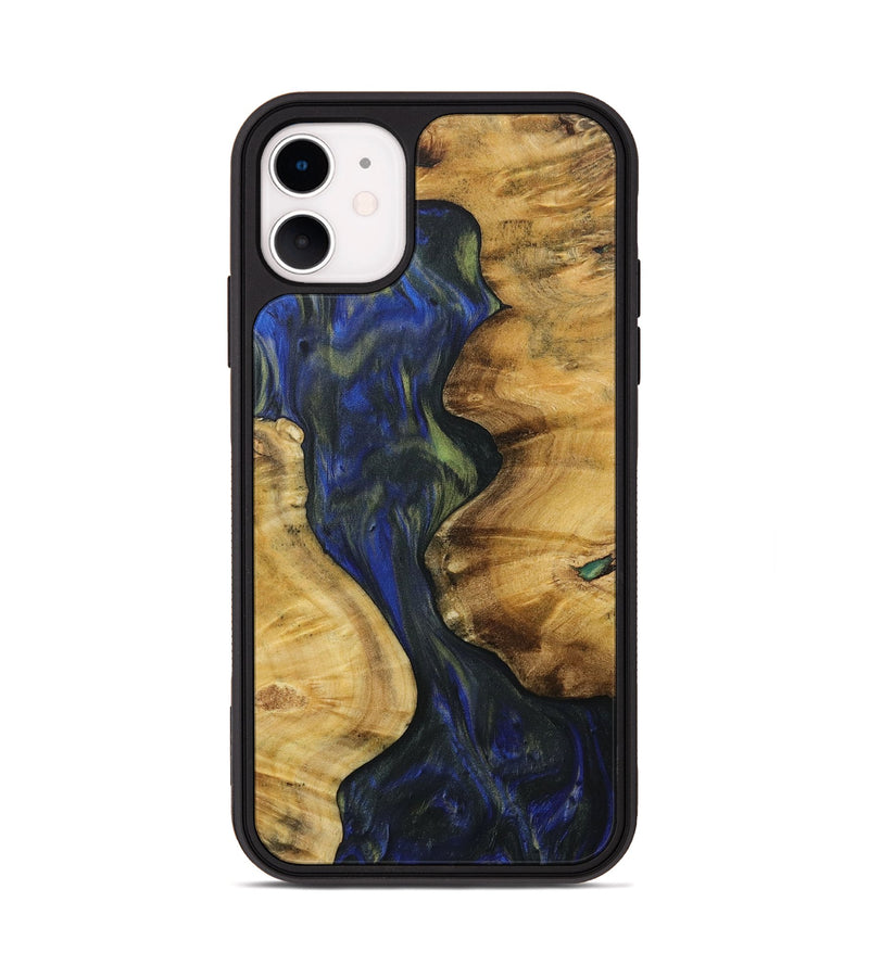 iPhone 11 Wood Phone Case - Kessia (Blue, 731338)