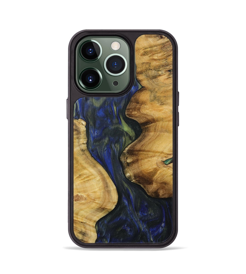 iPhone 13 Pro Wood Phone Case - Kessia (Blue, 731338)