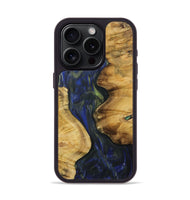 iPhone 15 Pro Wood Phone Case - Kessia (Blue, 731338)