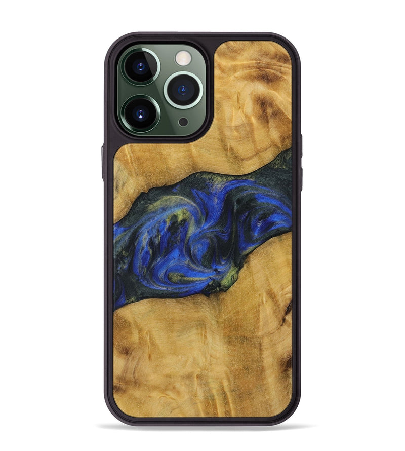 iPhone 13 Pro Max Wood Phone Case - Kanye (Blue, 731342)