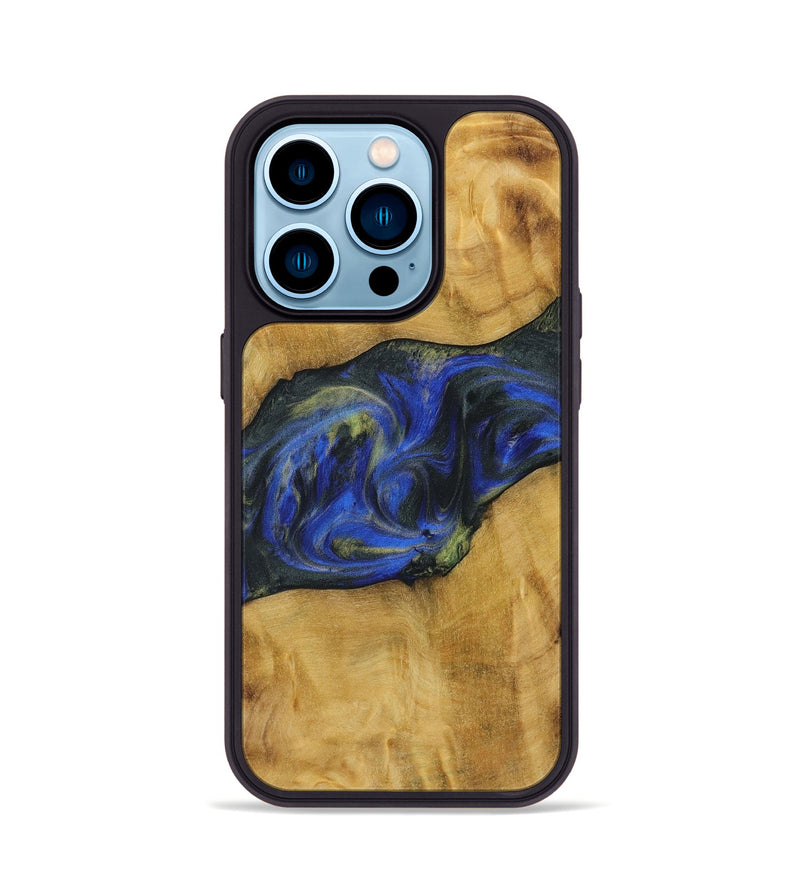 iPhone 14 Pro Wood Phone Case - Kanye (Blue, 731342)