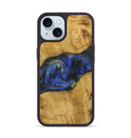 iPhone 15 Wood Phone Case - Kanye (Blue, 731342)