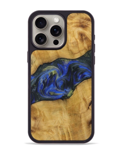 iPhone 15 Pro Max Wood Phone Case - Kanye (Blue, 731342)