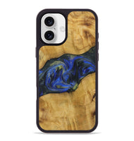 iPhone 16 Plus Wood Phone Case - Kanye (Blue, 731342)