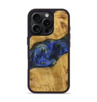 iPhone 16 Pro Wood Phone Case - Kanye (Blue, 731342)