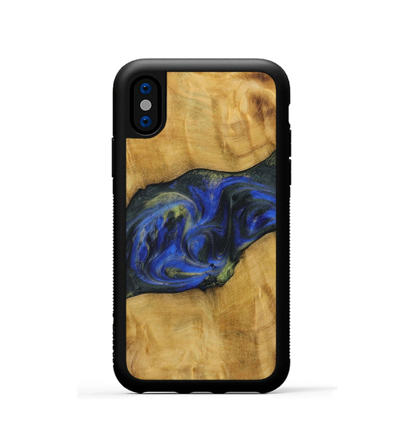 iPhone Xs Wood Phone Case - Kanye (Blue, 731342)