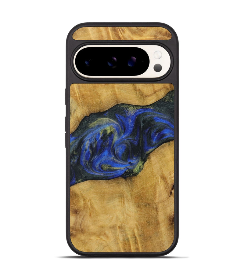 Pixel 9 Wood Phone Case - Kanye (Blue, 731342)