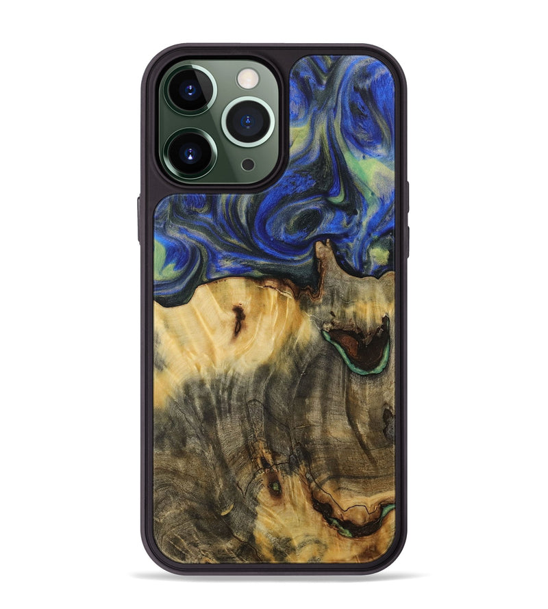 iPhone 13 Pro Max Wood Phone Case - Jesenia (Blue, 731343)