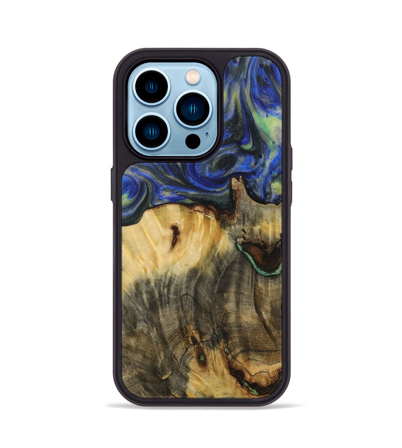 iPhone 14 Pro Wood Phone Case - Jesenia (Blue, 731343)