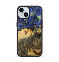 iPhone 15 Wood Phone Case - Jesenia (Blue, 731343)